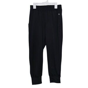 Leg End Black Lightweight Capri w. Pockets & Elastic Waist Size Small